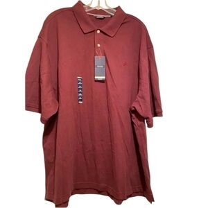 IZOD men’s 2XL NEW Polo Shirt Cotton Maroon Plum